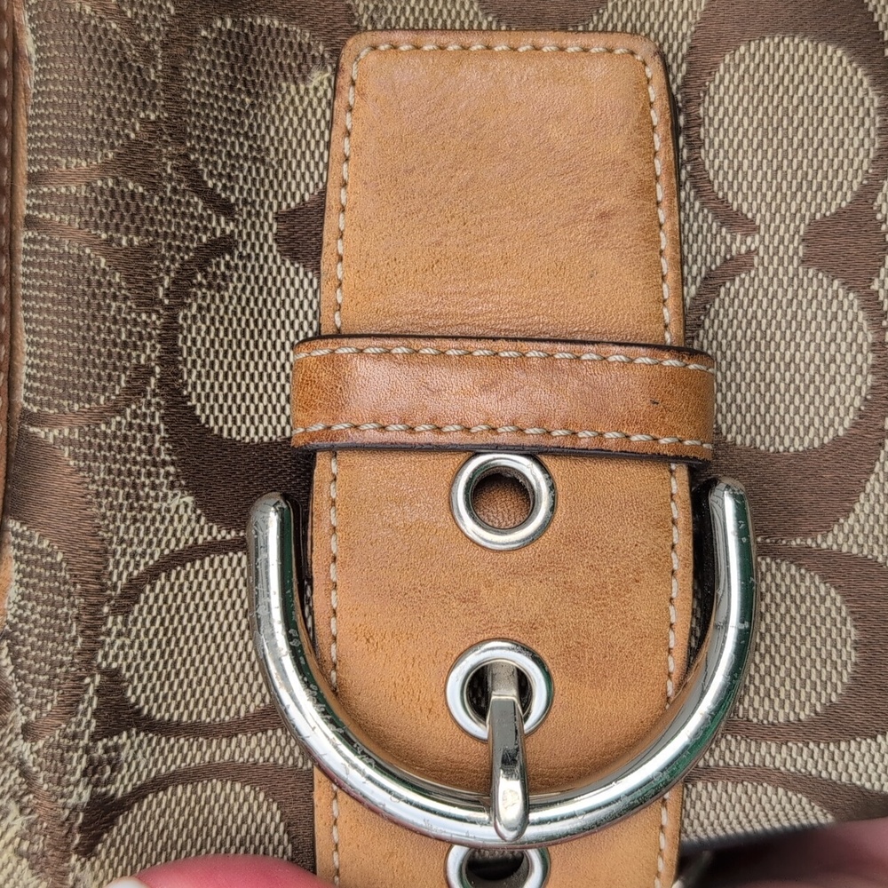 Vintage Coach Soho Jacquard Canvas & Leather Bag 2006 F06W 3574 - Picture 7 of 12